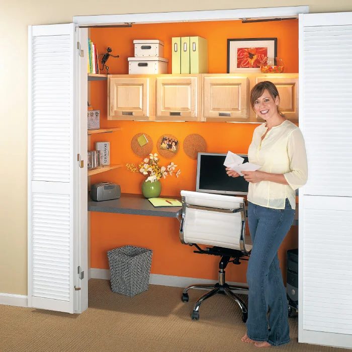 No space for an office? How about building an office closet? Here are 10 useful closet office options that will maximize the space in your tiny office! 10 Closet Office options: Ho