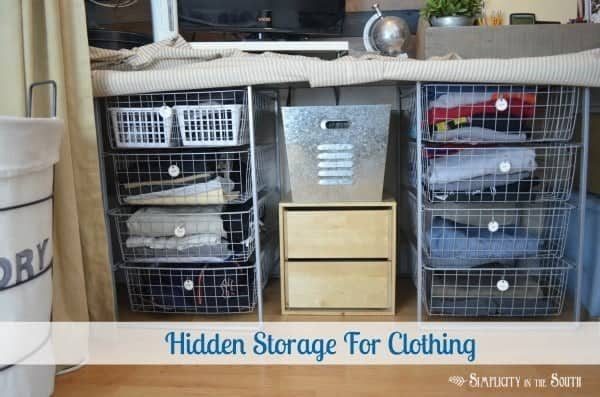 Closet Office With Storage For Clothing Under Desk Simplicity In The South