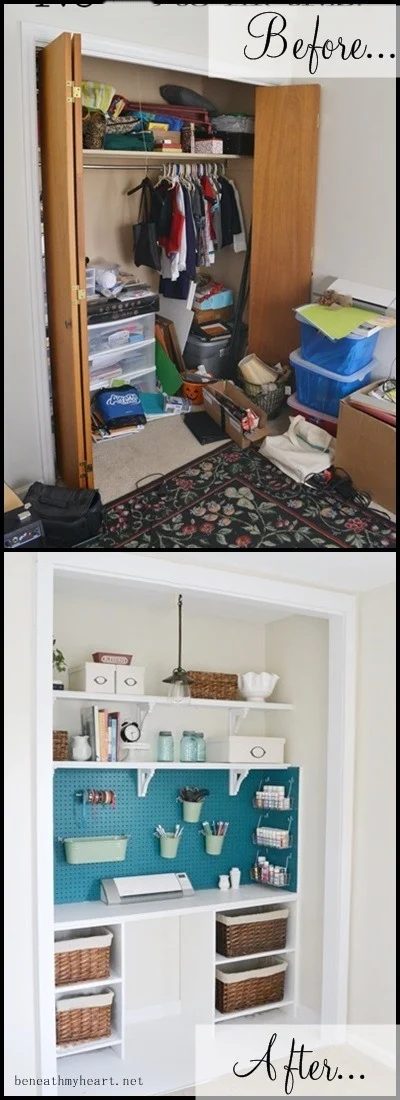 No space for an office? How about building an office closet? Here are 10 useful closet office options that will maximize the space in your tiny office! 10 Closet Office options: Ho