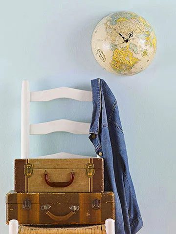 globe clock handmade kids
