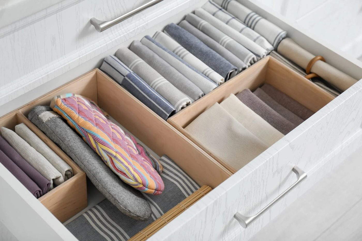 Organized Kitchen Towel Drawer