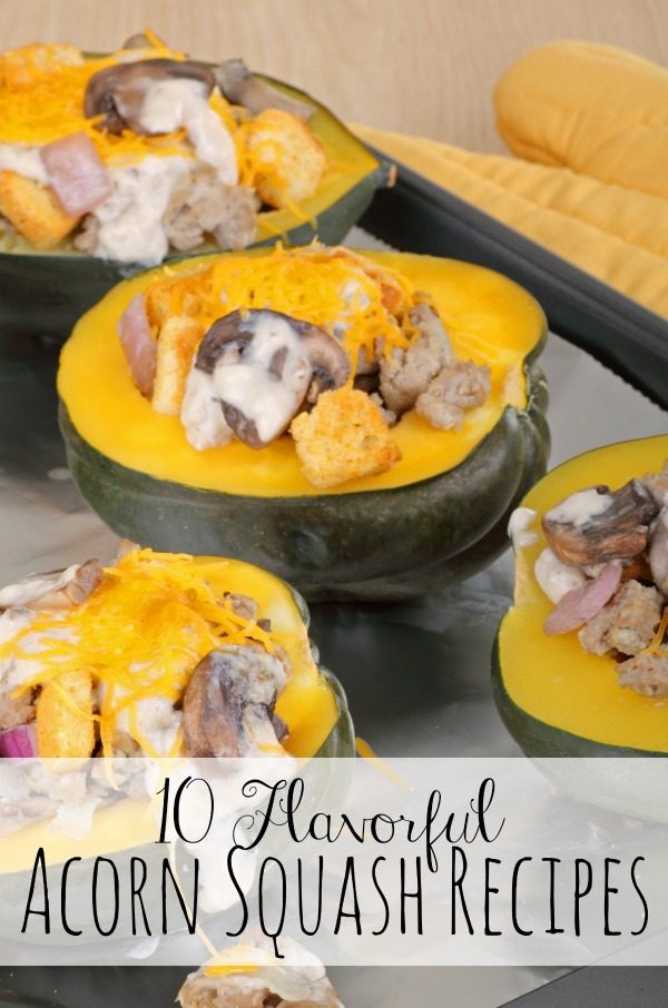 Have you tried the very versatile and healthy acorn squash yet? Try these 10 delicious acorn squash recipes for your next dinner... or breakfast or lunch via @tipsaholic #squash #v