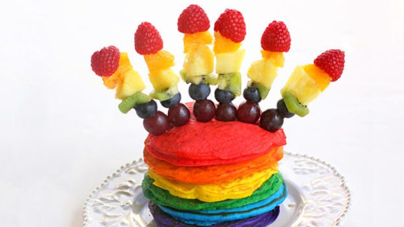 Rainbow Pancakes From Tablespoon On Bekob