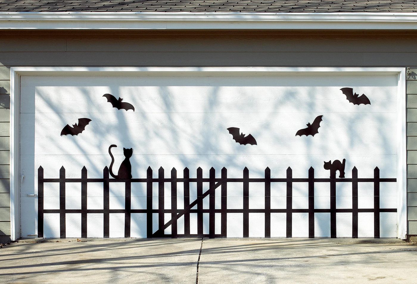 Bat And Cat Garage Door BHG