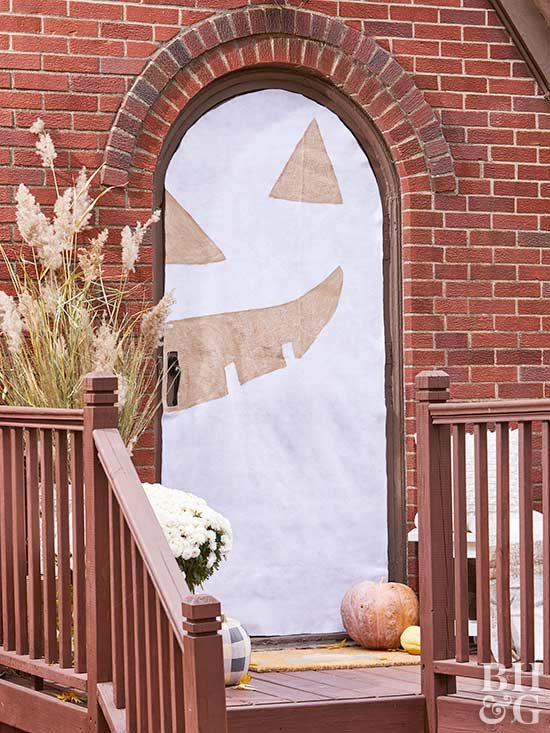 How To Make A Halloween Door Cover BHG