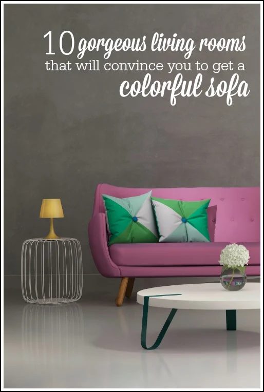 Looking for a new sofa for your home? Consider getting a colorful sofa! Here are 10 striking examples of how a sofa in a color can truly make a room. 10 vivid Living Rooms That Wil