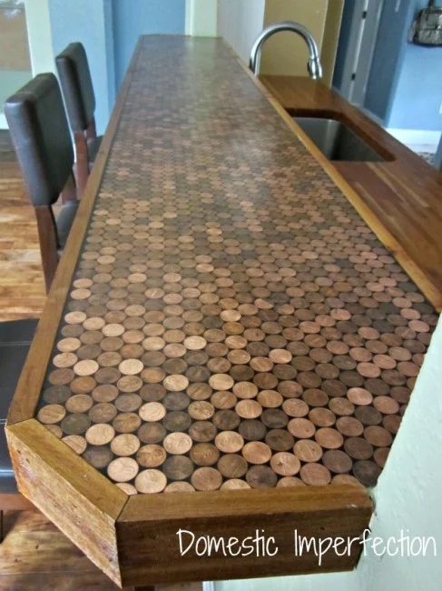 Domestic Imperfection penny countertop
