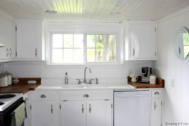 Keeping It Cozy reclaimed wood counters