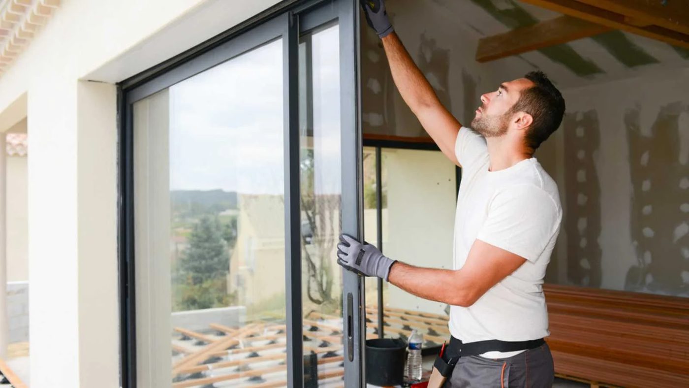 Man Installing Bay Window