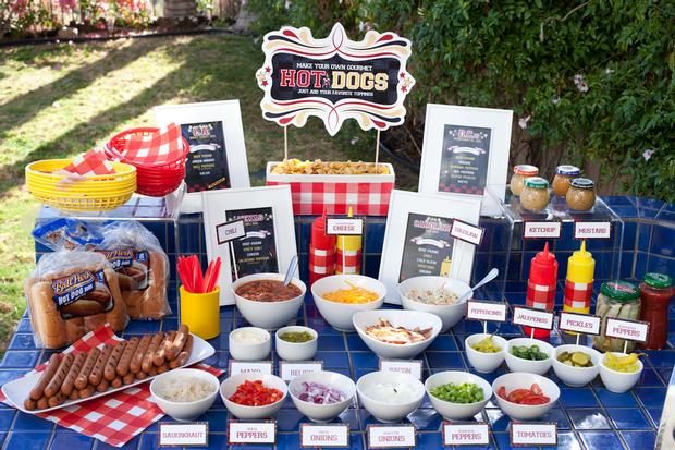 hot dog station patriotic bbq options