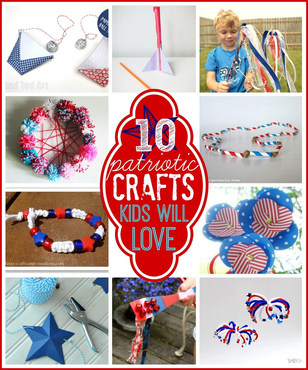 10 patriotic crafts kids will love Tipsaholic.com #kidcrafts #patriotic