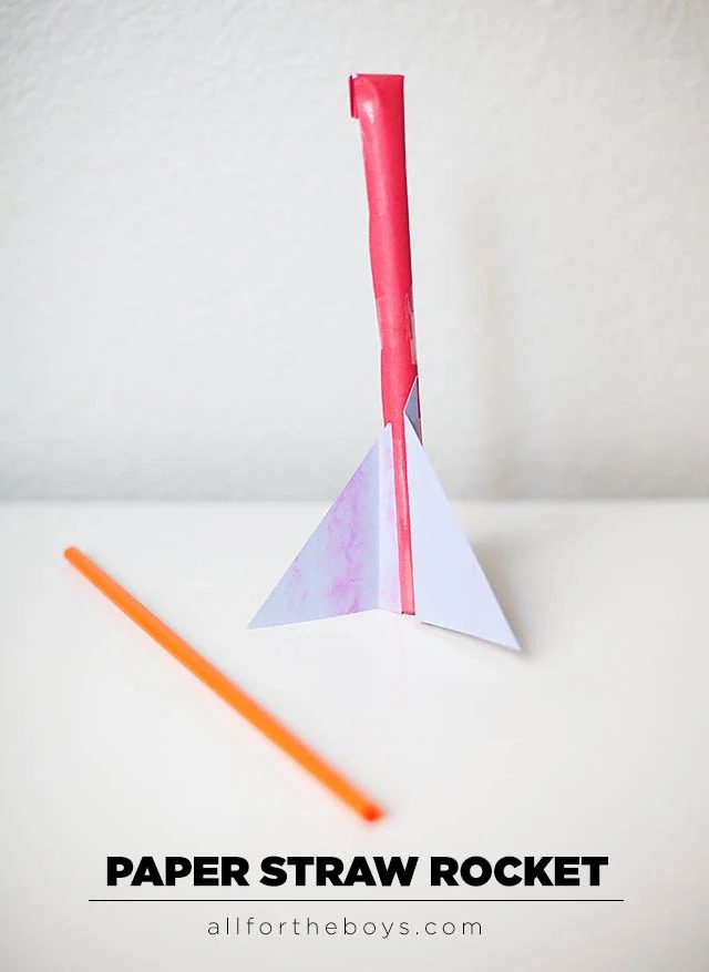 paper straw rocket