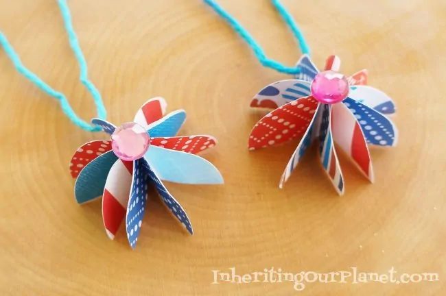 Fire Cracker Paper Necklace Craft