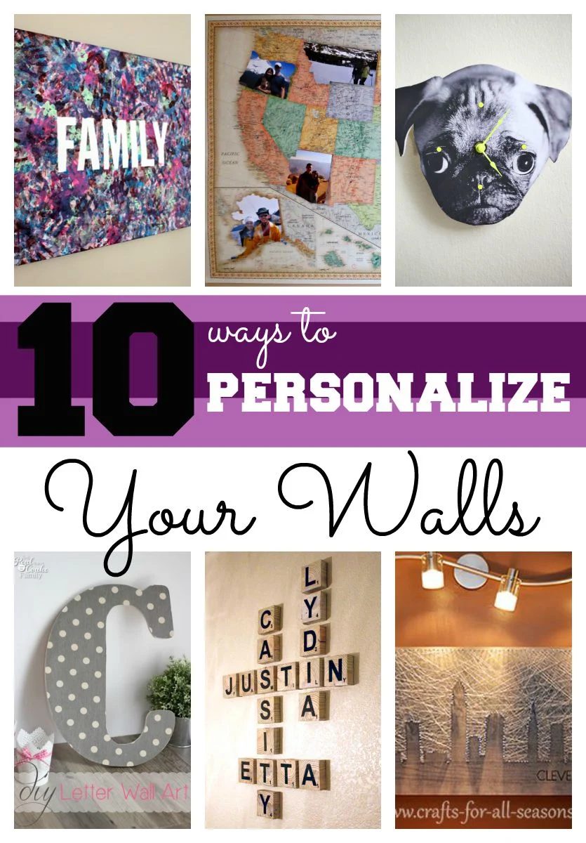 Create a home that really represents you, your family, and your style by trying a few of these personalized wall art Handmade projects. 10 Personalized Wall Art DIYs ~ Tipsaholic.c