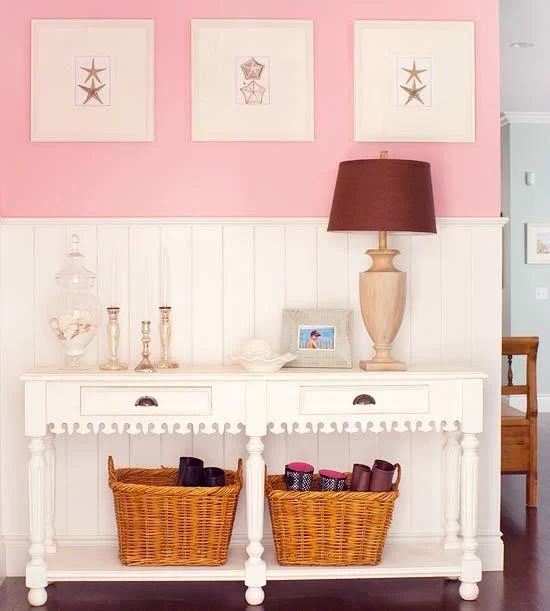 Millennial Pink: How to Decorate and Accent Your Home Decor | Millennial Pink BHG Entryway featured on #Bekob #colorfiles