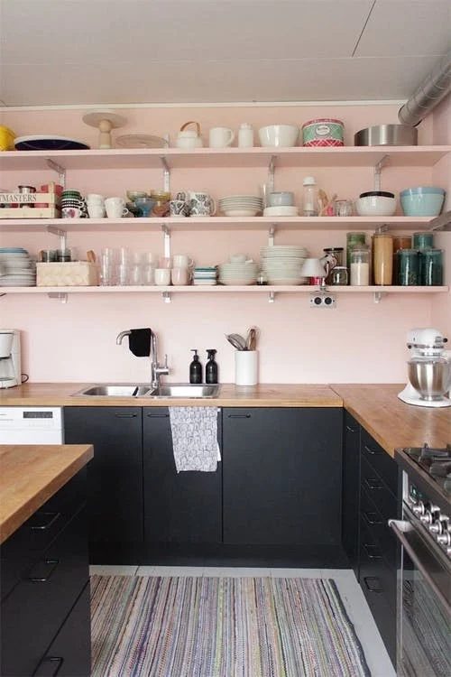 Millennial Pink: How to Decorate and Accent Your Home Decor | Millennial Pink Apartment Therapy Kitchenfeatured on #Bekob #colorfiles