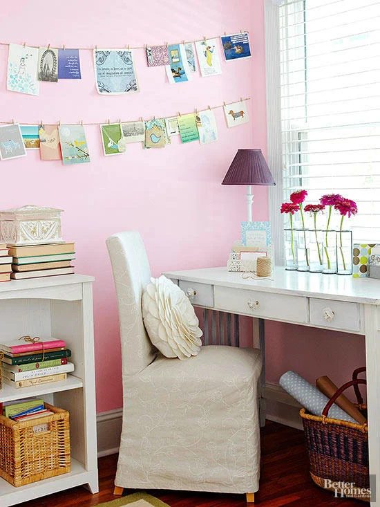 Millennial Pink: How to Decorate and Accent Your Home Decor | Millennial Pink BHG Office featured on #Bekob #colorfiles