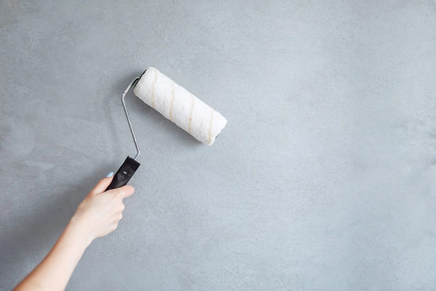 Paint Roller Gray Wall