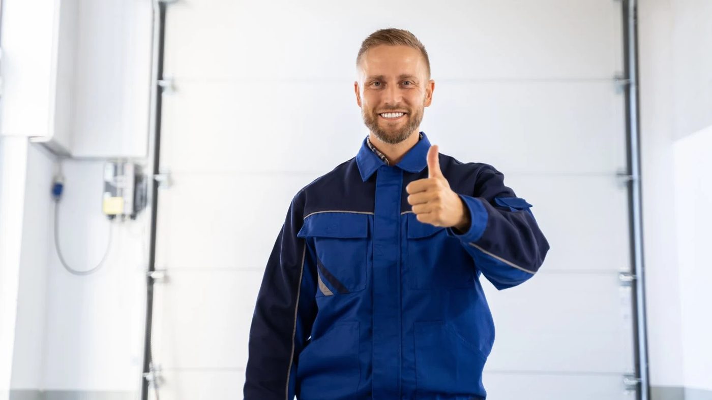 Man At The Garage Door
