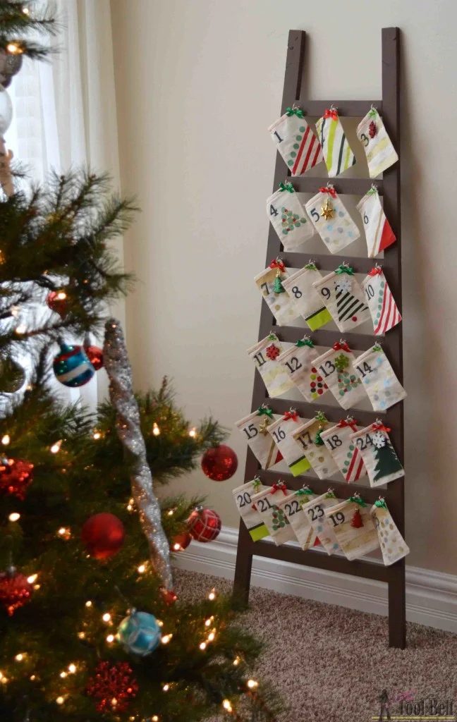 Ladder Decor options Christmas Advent Calendar Ladder HerToolbelt