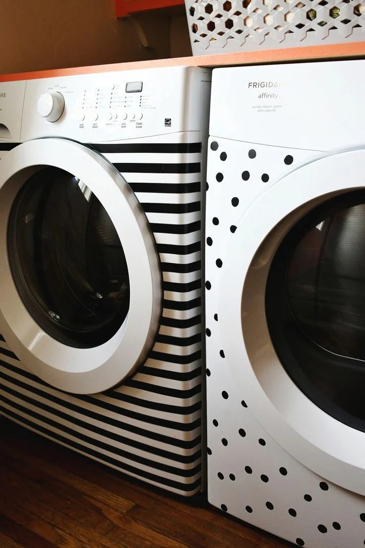 fun with electrical tape, laundry room options