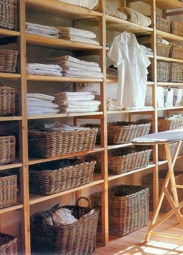 Great open storage in launrdry room