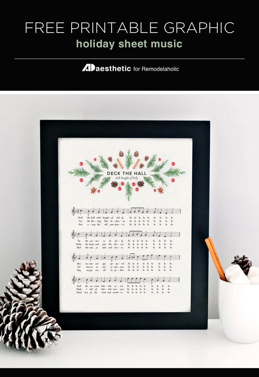 Free Printable Graphic • Deck The Hall • AD Aesthetic For Bekob • Vertical