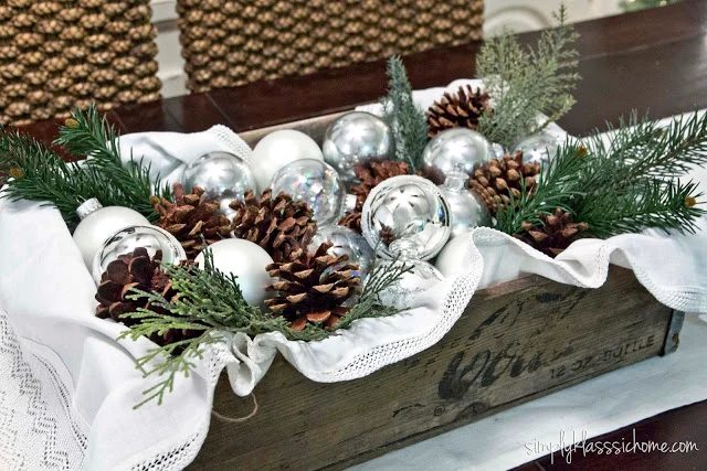 Rustic Glam Christmas Centerpiece 2