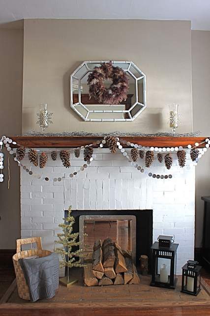 Garland On Mantel