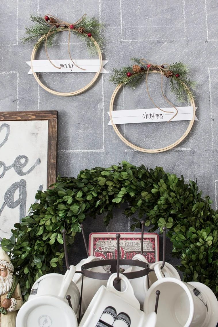 AKA Design Merry Christmas Embroidery Hoop Wreaths BLOG PIC