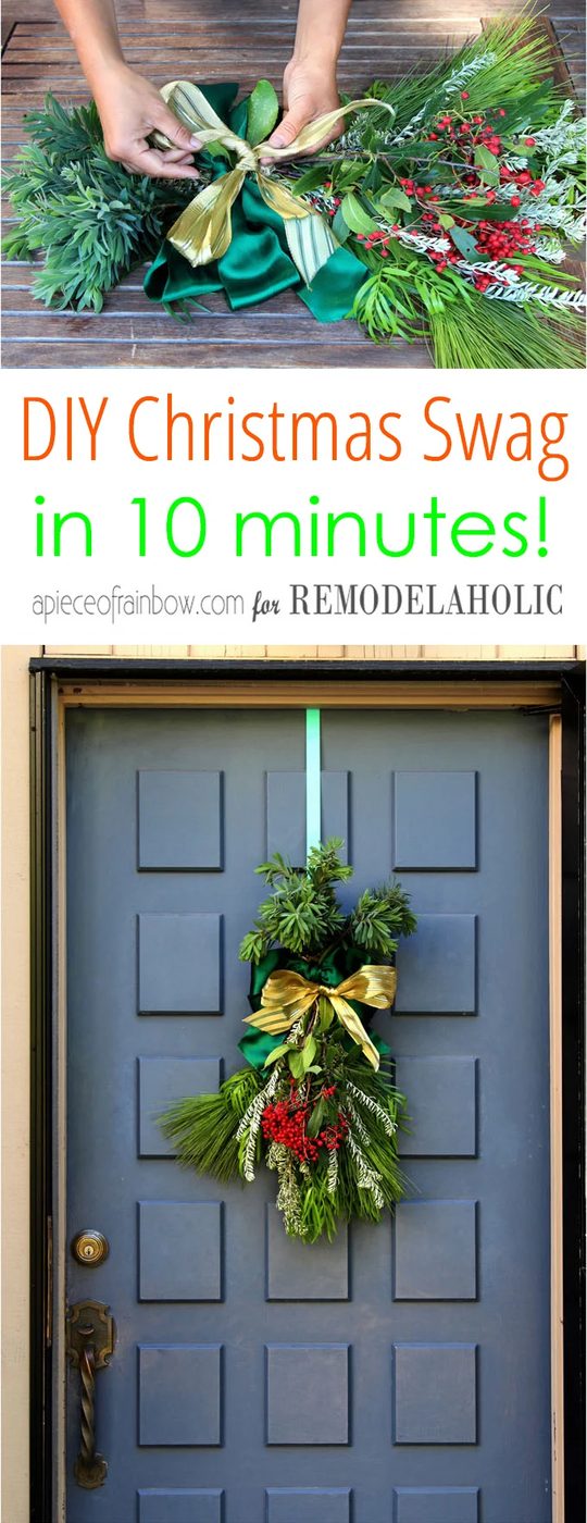 Handmade Christmas Swag Apieceofrainbowblog walkthrough (1)