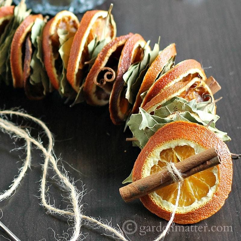 Dried Orange Garland Sq Gardenmatter.com