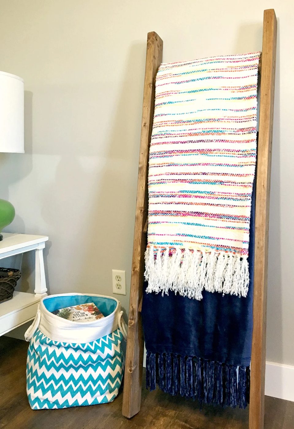 Handmade Blanket Ladder From 2x4s