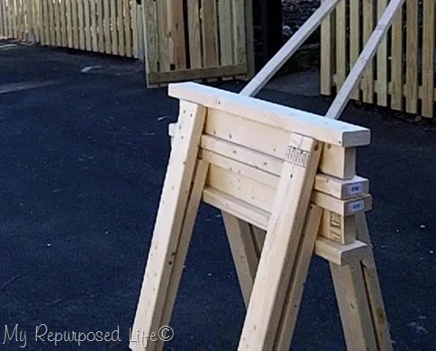 Stacked Sawhorses