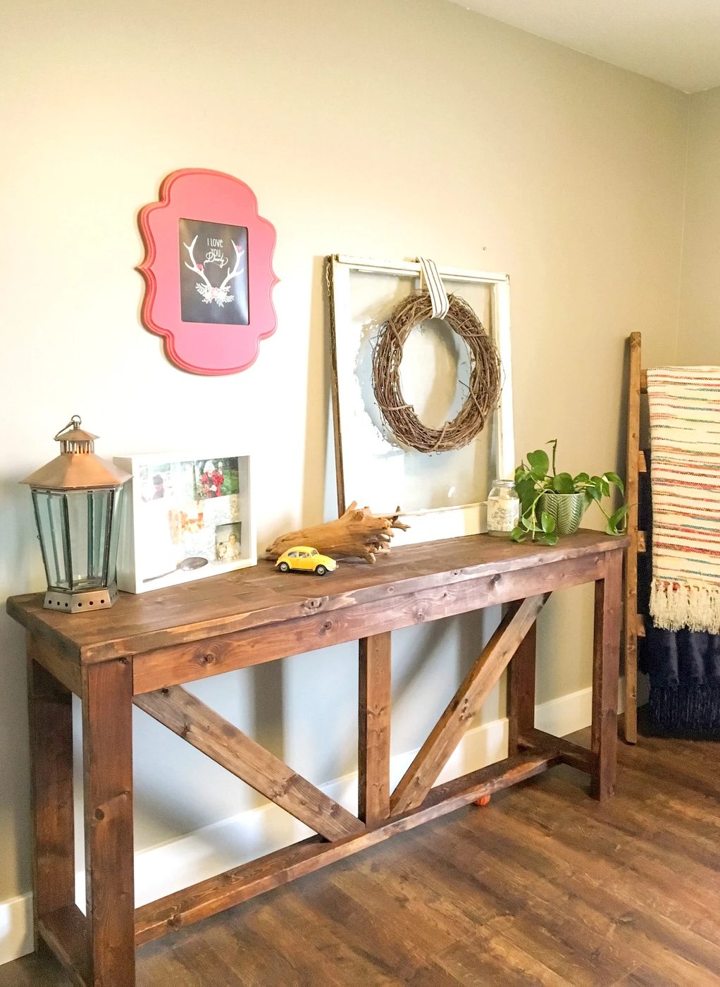 Handmade Farmhouse Console Table