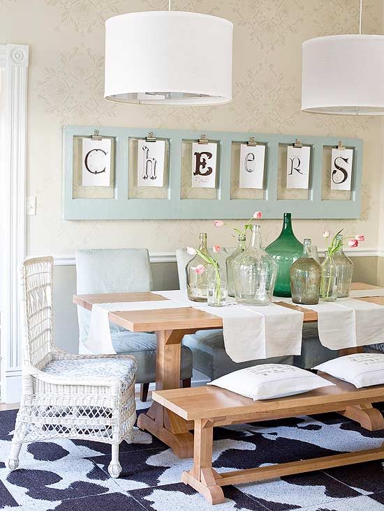 old garage door panel turned photo display frame