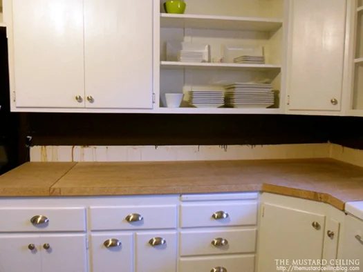 installing solid wood countertops made from old wood doors, The Mustard Ceiling on @Bekob