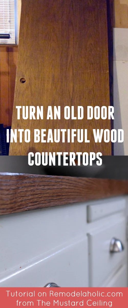 How to use an old wood door to make modest-cost-friendly Handmade wood countertops @Bekob