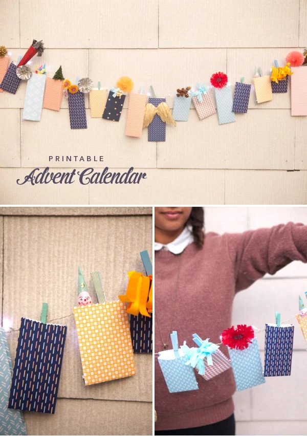 Find a fun way to countdown the days to Christmas and get a little crafty. Try one of these adorable 11 Handmade Christmas Advent Calendar Garlands ~ Tipsaholic.com #Christmas #cou