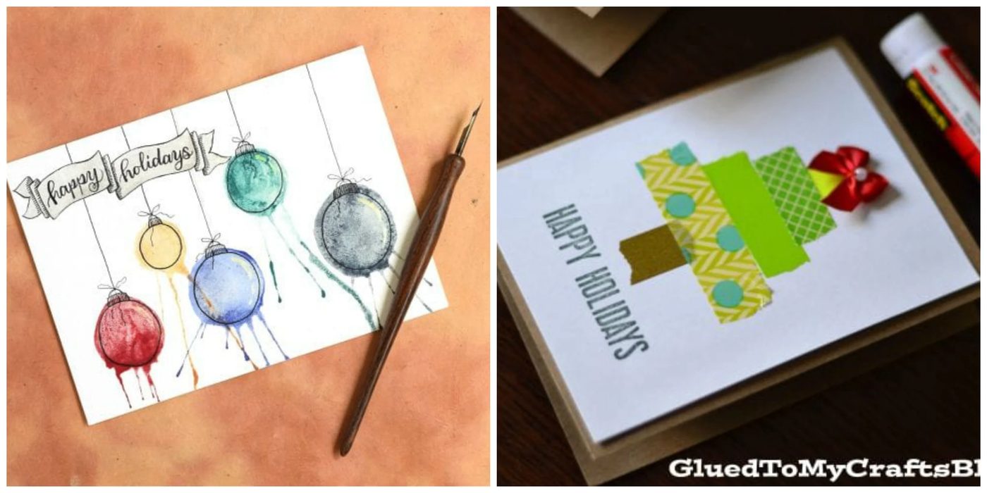 Cute And straightforward Handmade Christmas Cards Featured On Bekob.com