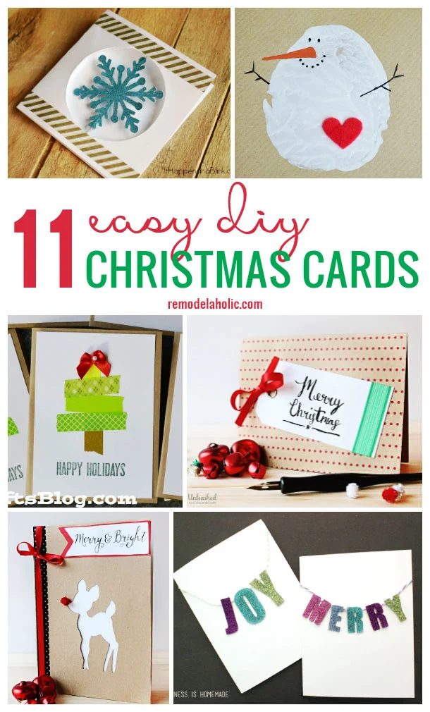 11 straightforward Diy Christmas Cards