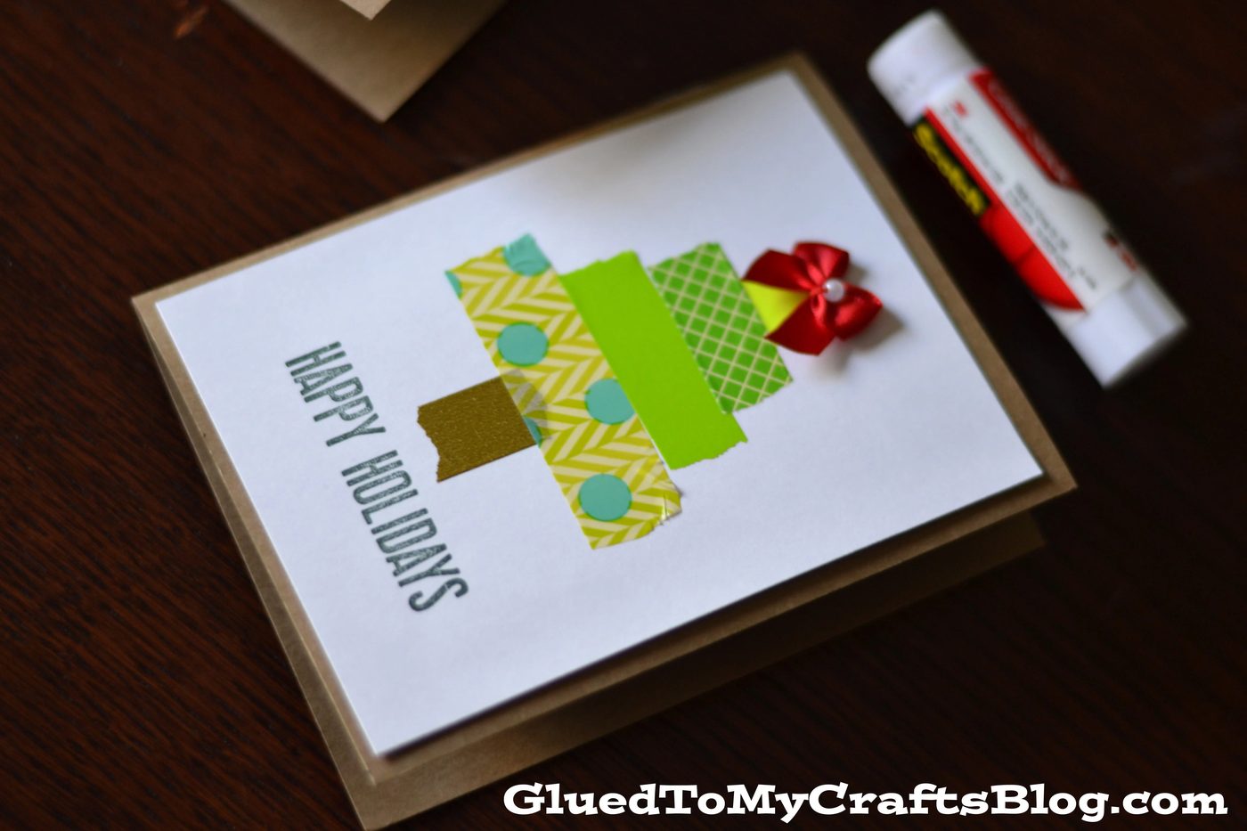 Washi Tape Christmas tree card. Send some handmade sentiments to your family and friends this Christmas season. Use one of these 11 straightforward Handmade Christmas Cards feature