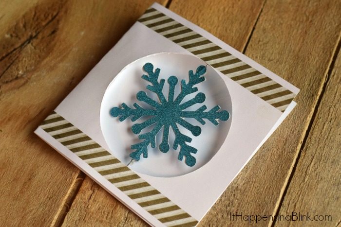 Floating snowflake card. Send some handmade sentiments to your family and friends this Christmas season. Use one of these 11 straightforward Handmade Christmas Cards featured on Mr
