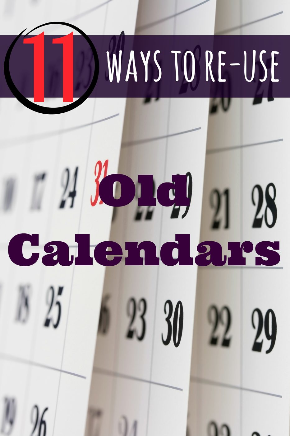 Don't just toss all those old calendars. Here are 11 Ways to Reuse Old Calendars ~ Tipsaholic.com #calendar #recycle #upcycle