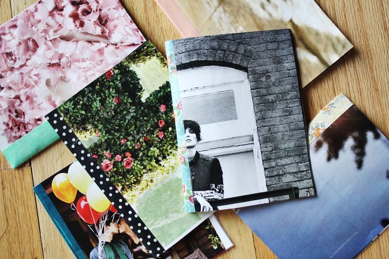 Reuse old calendars to make new notebook covers.