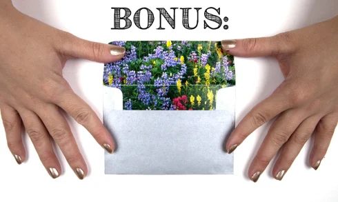 Use old calendar pages for envelope inserts.