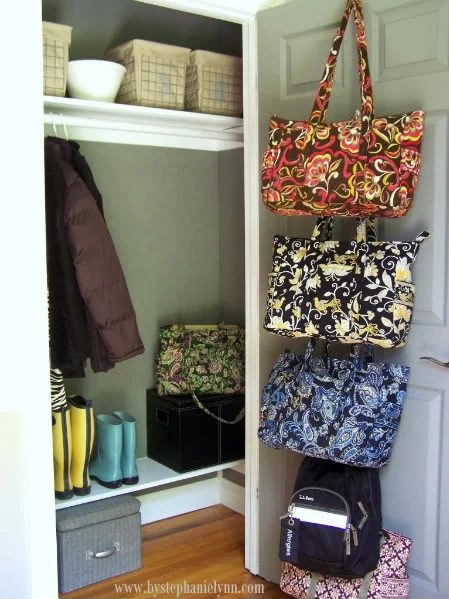 Is your coat closet small and cluttered? Turn your messy coat closet into an organized space with the help of these 11 coat closet options! 11 Ways to Upgrade Your Coat Closet via 