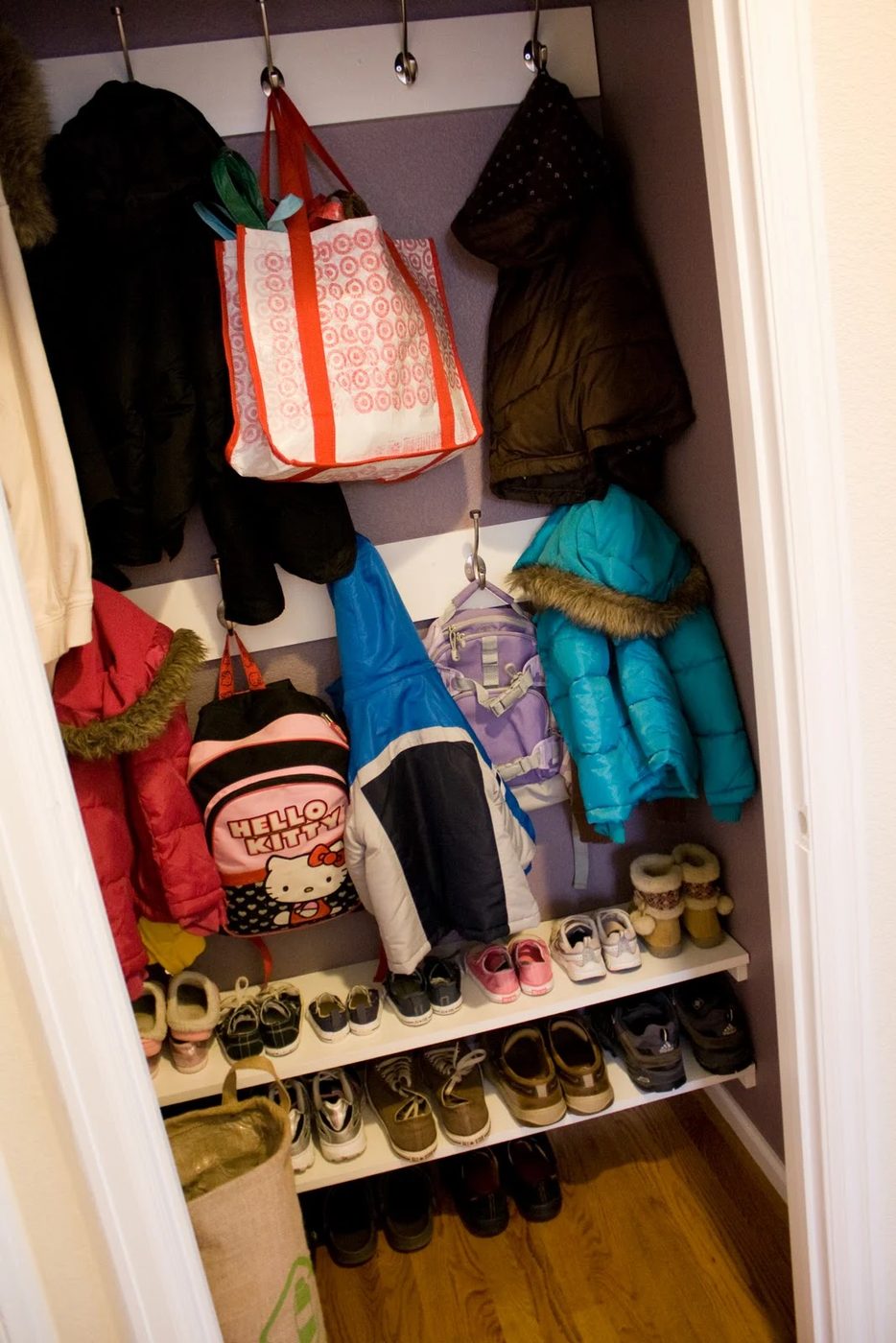 Is your coat closet small and cluttered? Turn your messy coat closet into an organized space with the help of these 11 coat closet options! 11 Ways to Upgrade Your Coat Closet via 