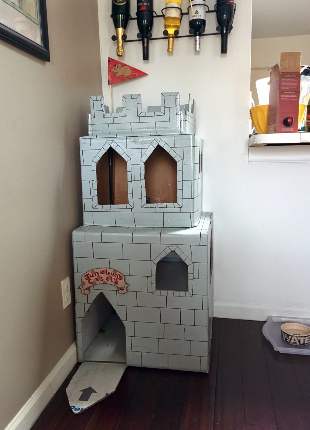 cat cardboard castle