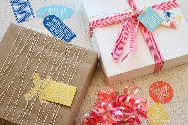 straightforward Ready-to-print Gift Tags for Birthday and Thank You Gifts